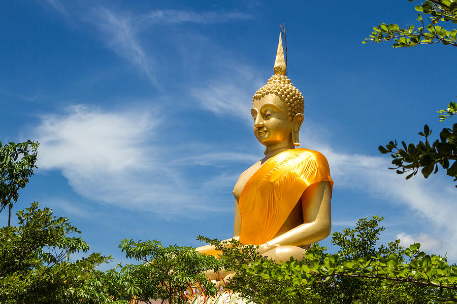 Big buddha with bluesky Photograph by Manun Ngueampha - Fine Art America