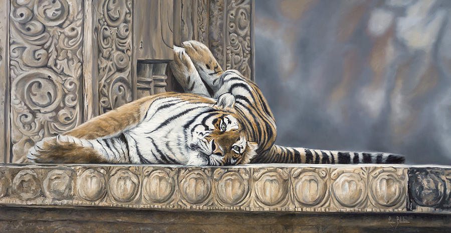 Big Cat Painting by Lucie Bilodeau