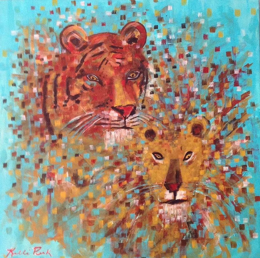 Big Cats Painting By Kelli Perk - Fine Art America