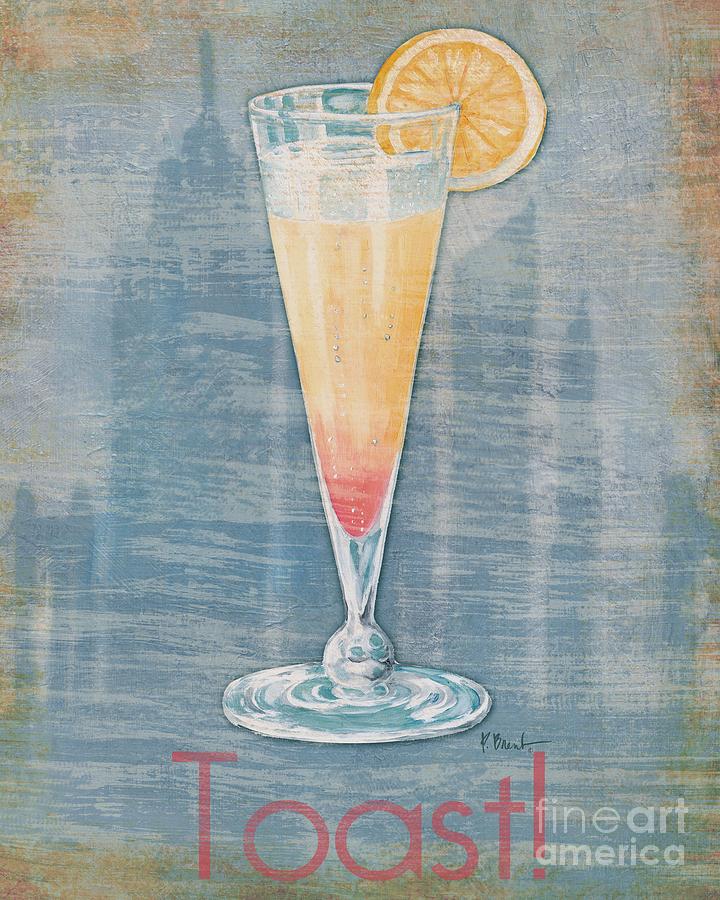 Cocktail Painting - Big City Cocktails Champagne by Paul Brent