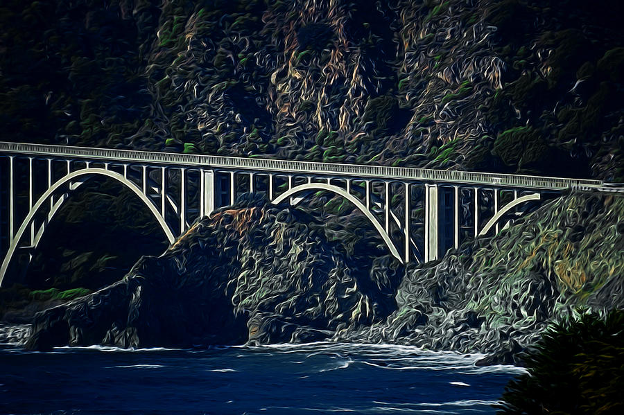 Big Creek Bridge Digital Art Digital Art by Ernest Echols