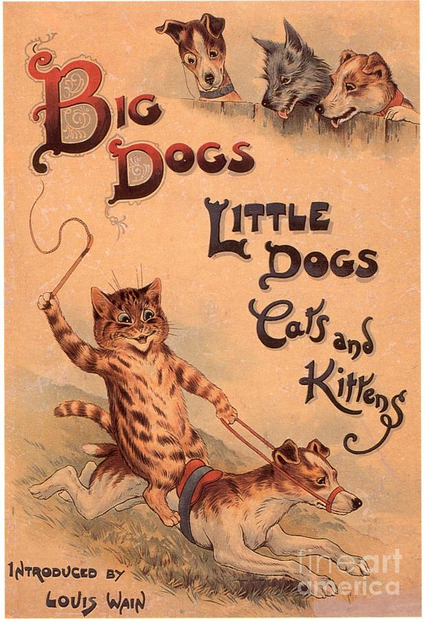 Book Drawing - Big Dogs Little Dogs Cats And Kittens by The Advertising Archives