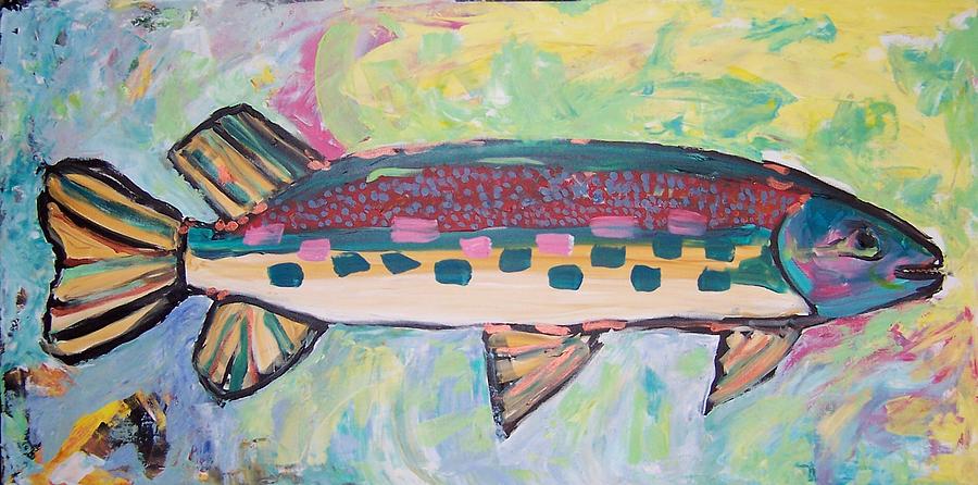 Fish Painting - Big Fish by Krista Ouellette