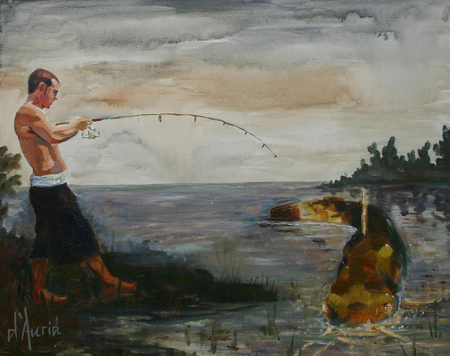 Surrealism Painting - Big Fish by Tom Dauria