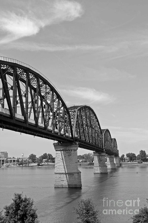 Bridge Photograph - Big Four Bridge BW by Stephanie Hanson
