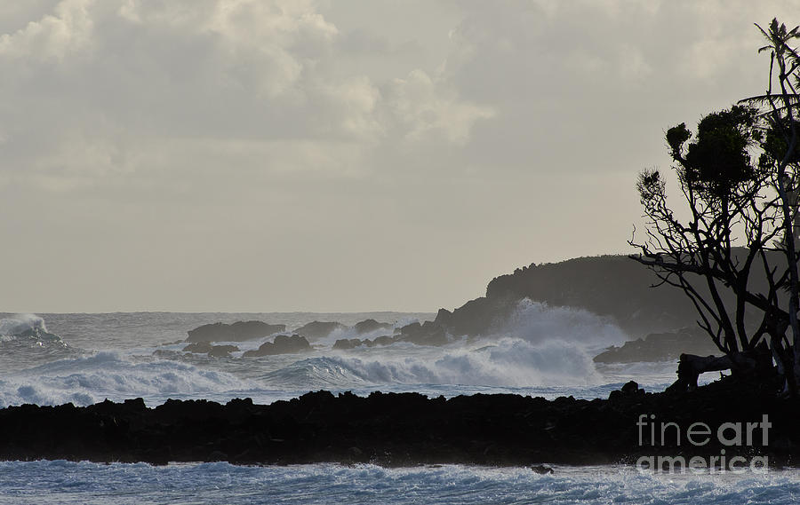 Surf Photograph - Big Island Shoreline 5.2069 by Stephen Parker