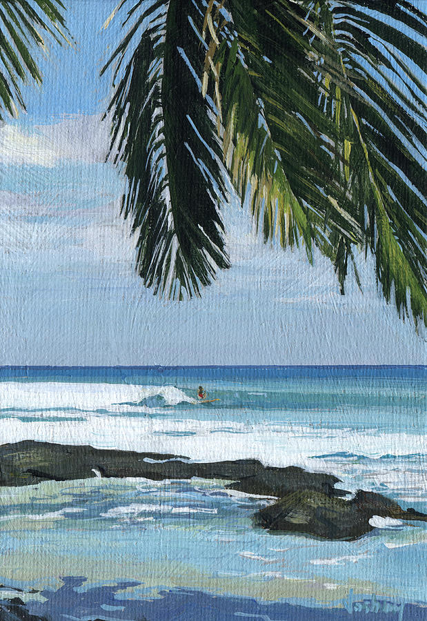 Honolulu Painting - Big Island Surfing by Stacy Vosberg
