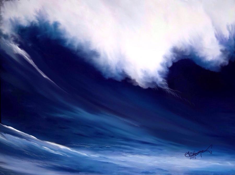 Big Waves Digital Art - Big Kahuna  by Anthony Fishburne