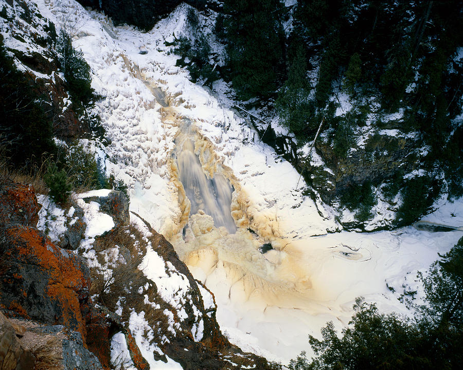 Winter Photograph - Big Manitou Falls by Tim Hawkins