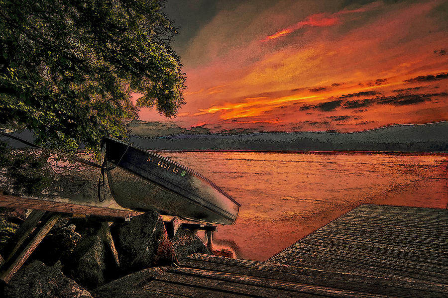 Big Moose Lake New York Photograph by Jim Painter