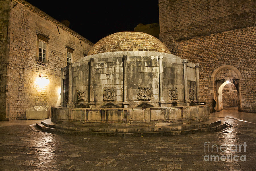 Big Onofrios Fountain - Dubrovnik Photograph by Crystal Nederman