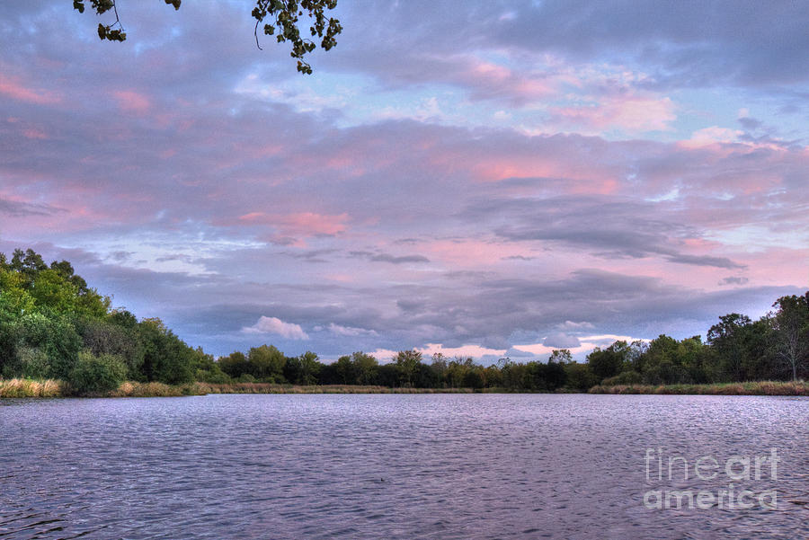 Big Pink Sky on the Rock River Photograph by Deborah Smolinske