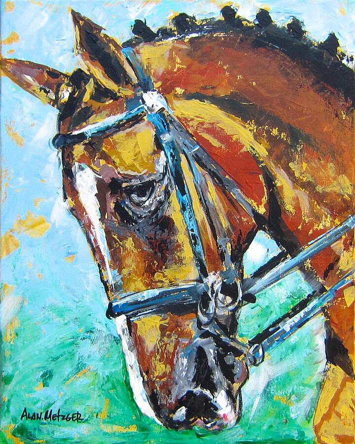Horse Painting - Big Pony by Alan Metzger