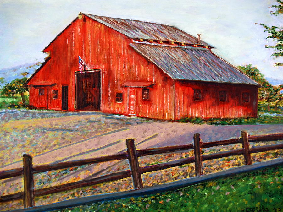 Big Red Barn Painting by Cheryl Wells - Fine Art America