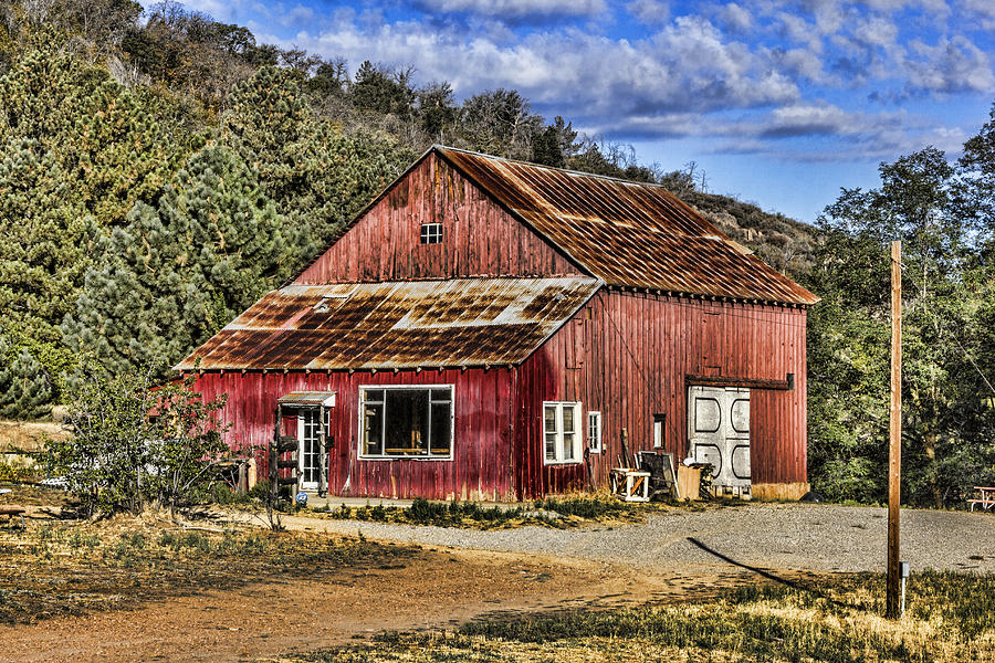 Big Red Barn Digital Art by Photographic Art by Russel Ray Photos
