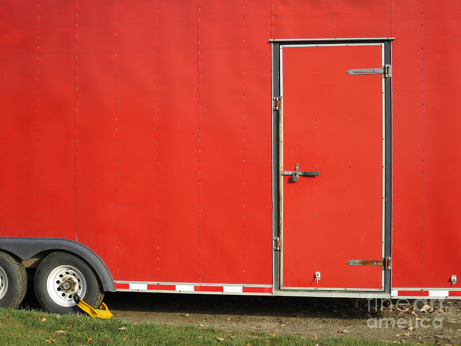 Big Red Construction Trailer Photograph by Ann Horn