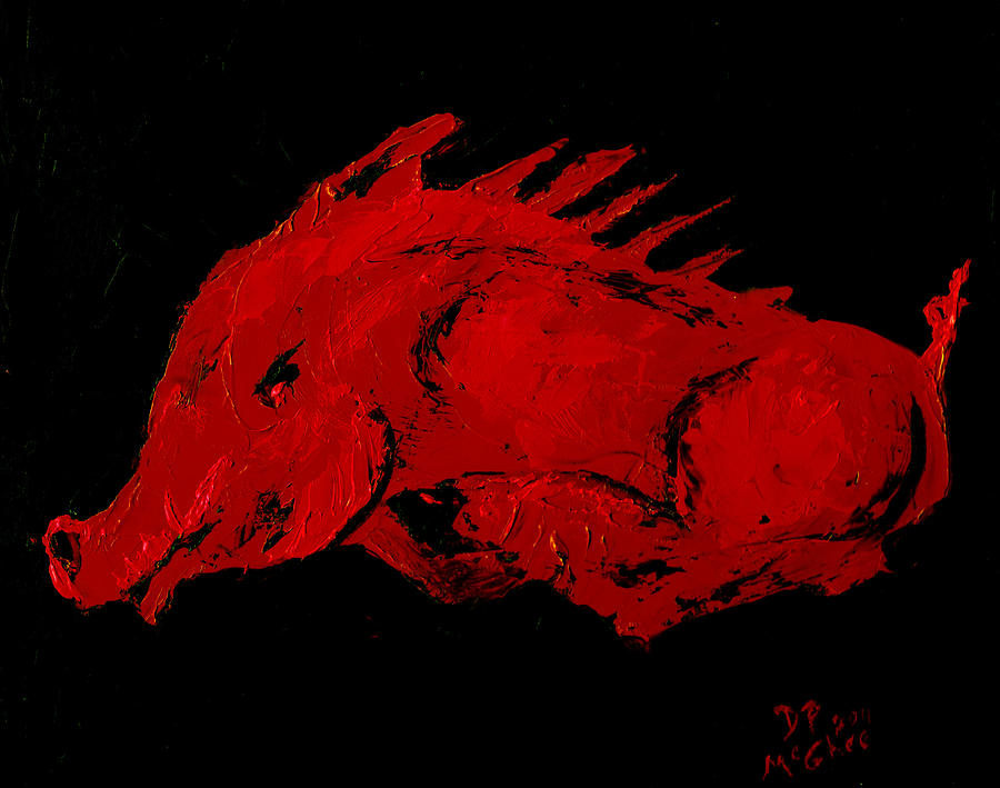 Hog Painting - Big Red by David McGhee Hog Painting - Big Red by David McGhee