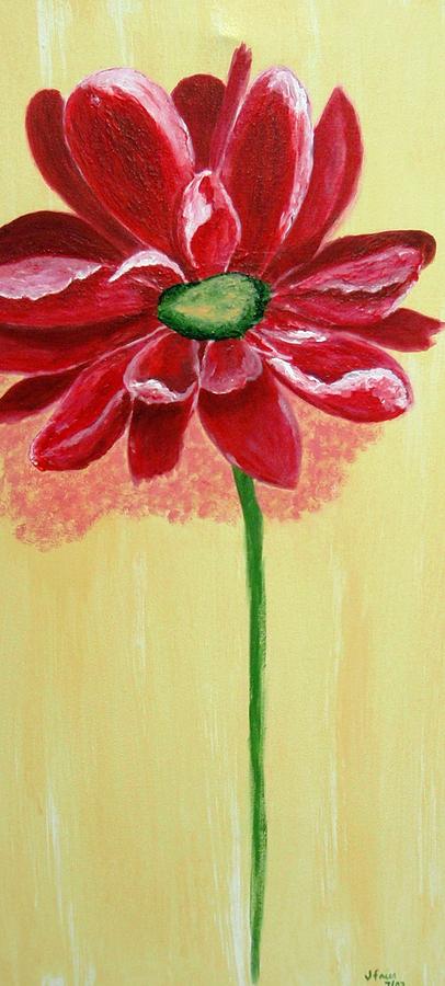 Big Red Flower Painting by Jamie Frier