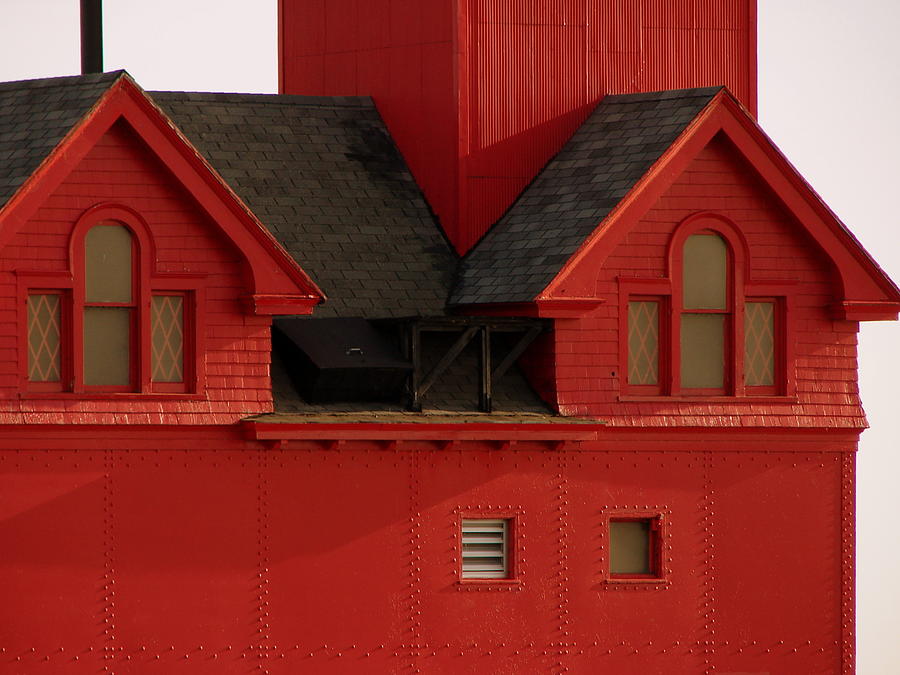 Big Red Holland Harbor Light Michigan Photograph by Michelle Calkins