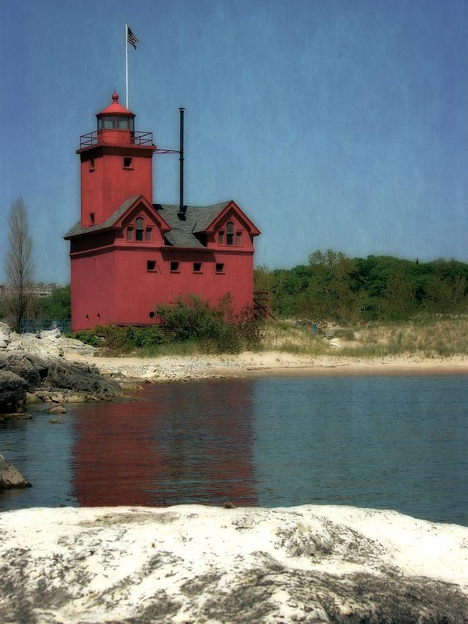 Big Red Holland Michigan Lighthouse Photograph by Michelle Calkins