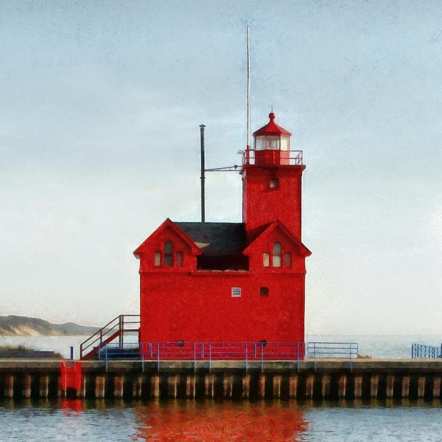 Lighthouse Photograph - Big Red by Michelle Calkins
