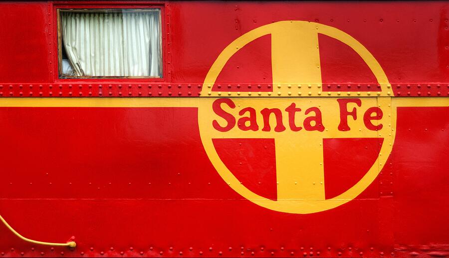 Santa Fe Photograph - Big Red Santa Fe Caboose by Paul W Faust -  Impressions of Light
