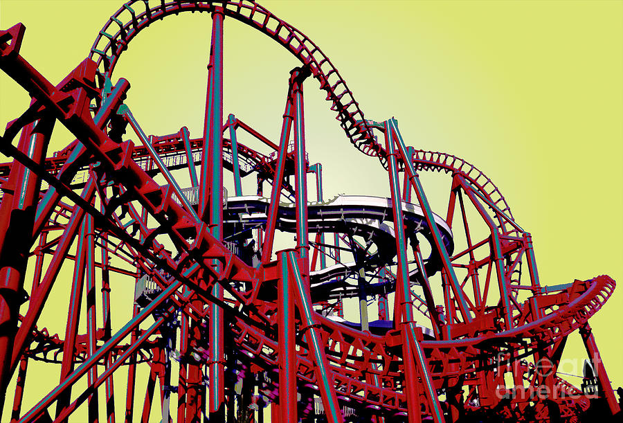 Big Red The Roller Coaster Photograph by James Rabiolo