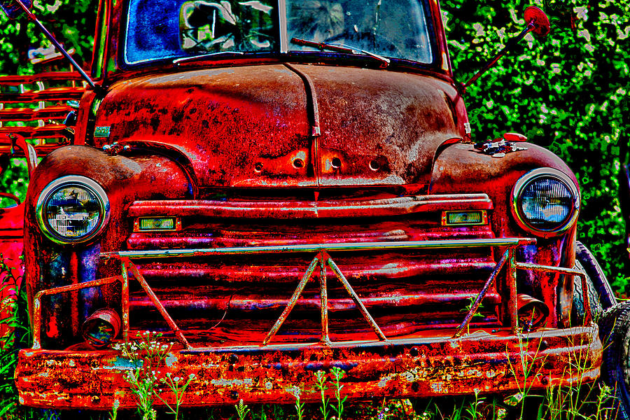 Truck Photograph - Big Red  by Toni Hopper