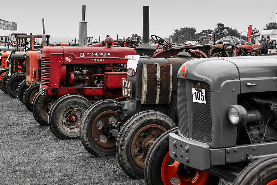 Big Red Tractor Photograph by Chris Smith