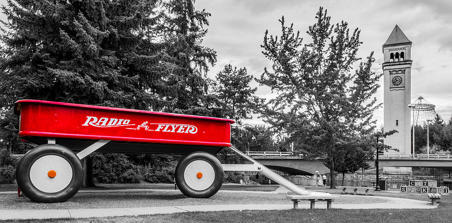 Spokane Photograph - Big Red Wagon by Alex Isom