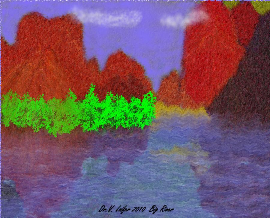 Big River Digital Art by Dr Loifer Vladimir