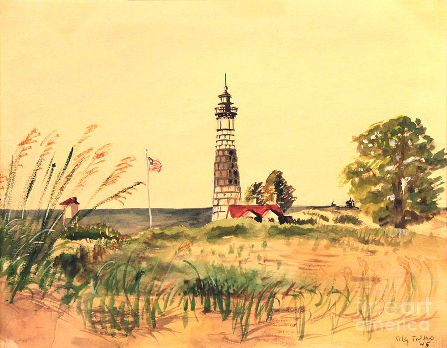 Big Sable Lighthouse 1945 Painting by Art By Tolpo Collection