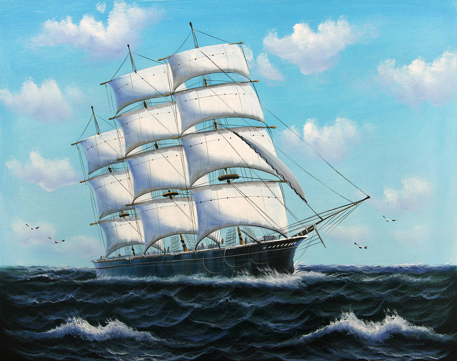 sailing ship painting