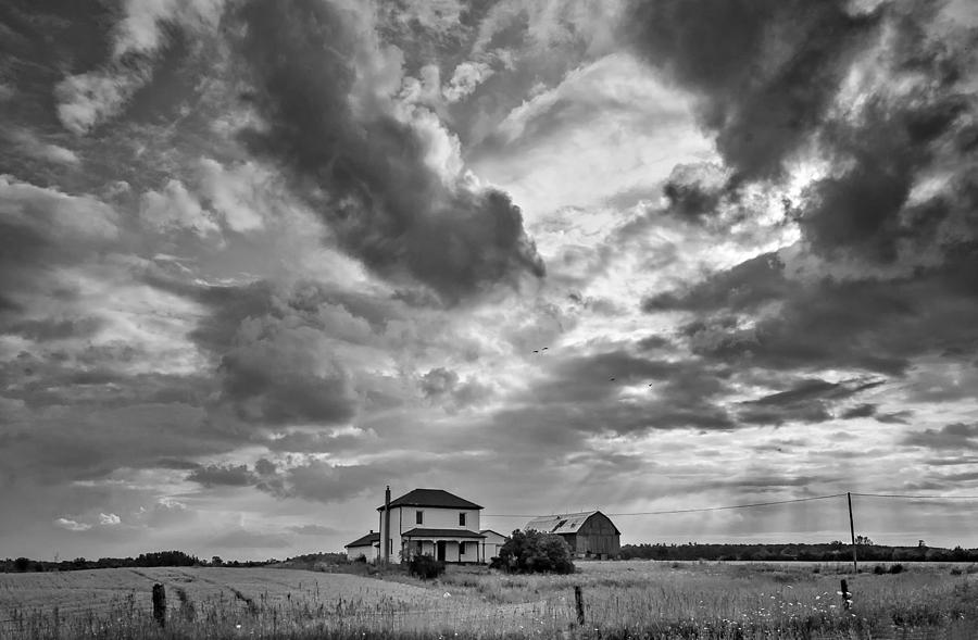 Nature Photograph - Big Sky Ontario monochrome by Steve Harrington
