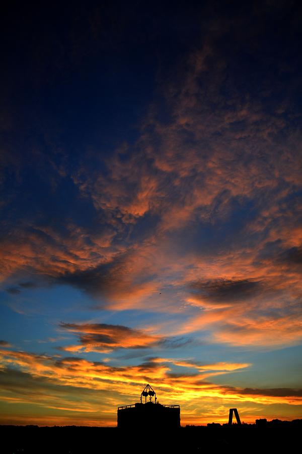 Abstract Photograph - Big Sky Sunset Over Barrie by Lyle Crump