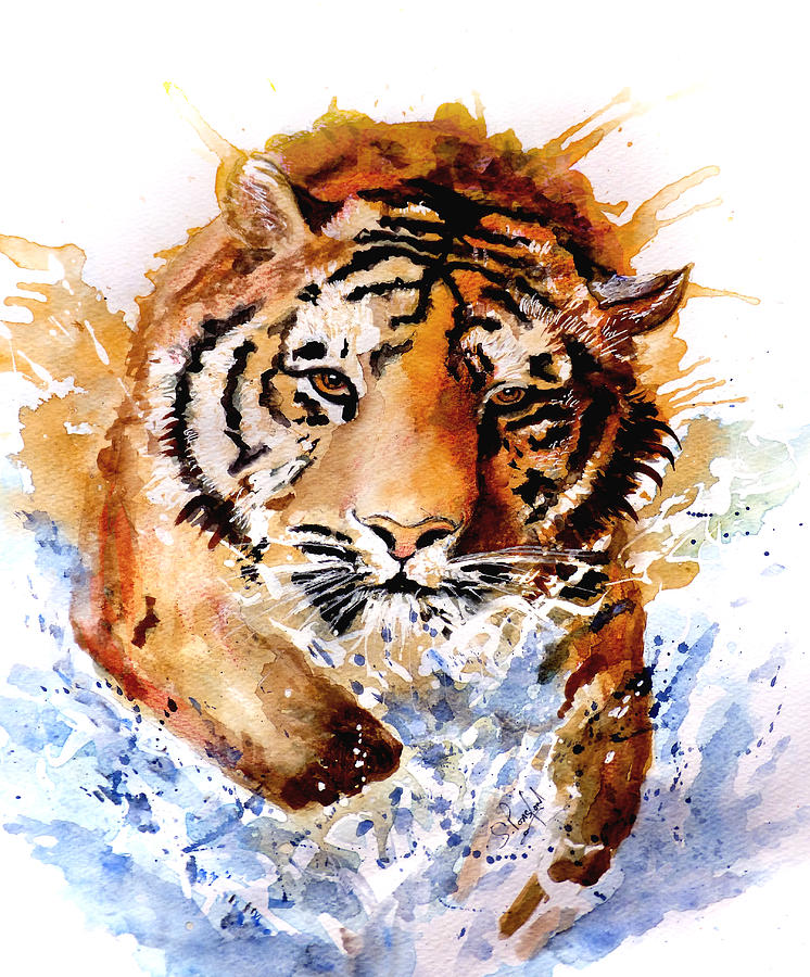 Animal Painting - Big Splash by Steven Ponsford