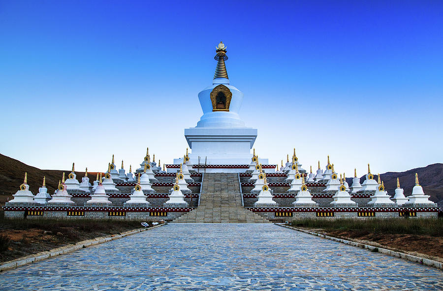 Big Stupa In Daocheng, Sichuan China Photograph by Feng Wei Photography