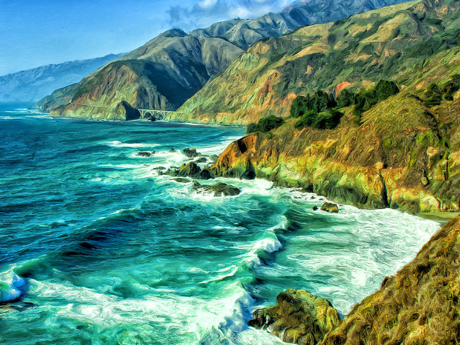 Big Sur Coast South of Carmel Painting by Dominic Piperata