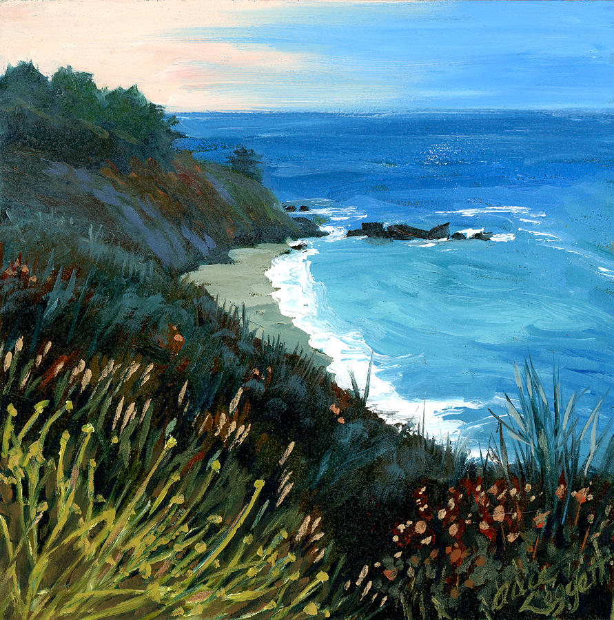 Big Sur Coastline Painting by Alice Leggett