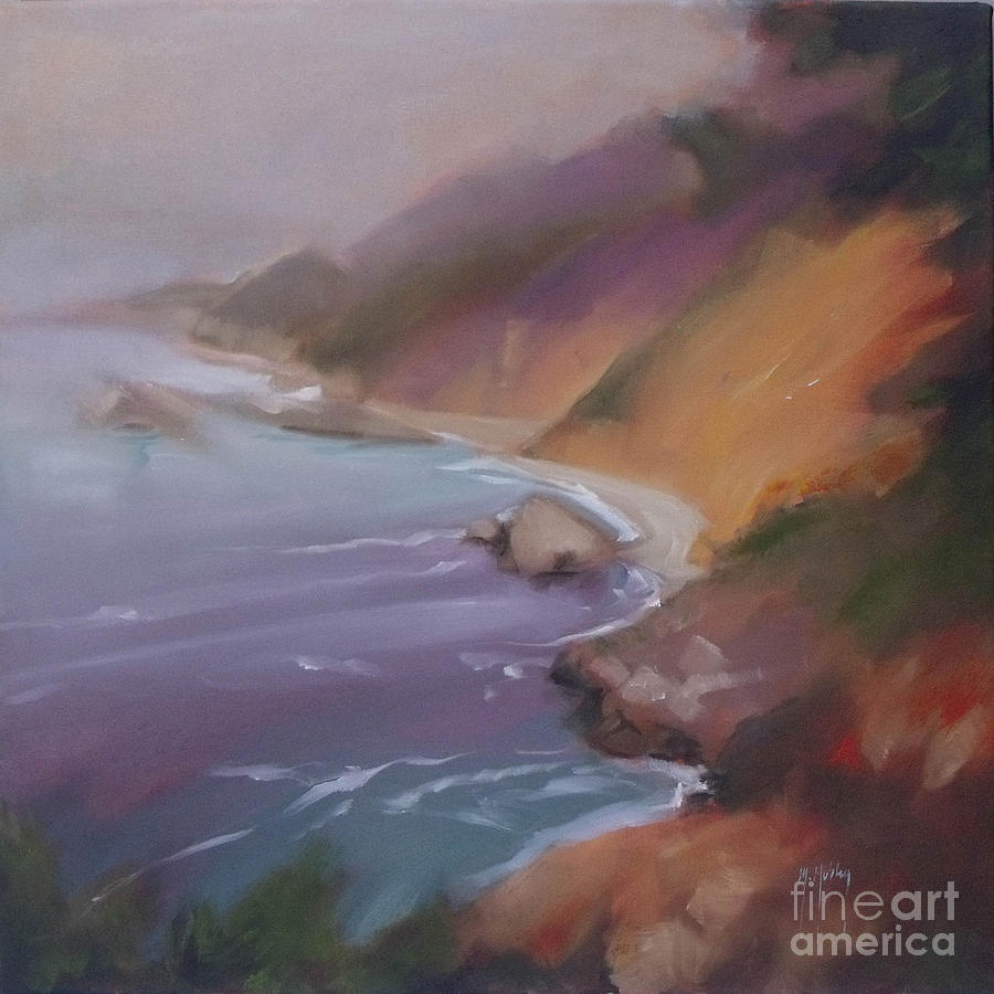 Beach Painting - Big Sur by Mary Hubley