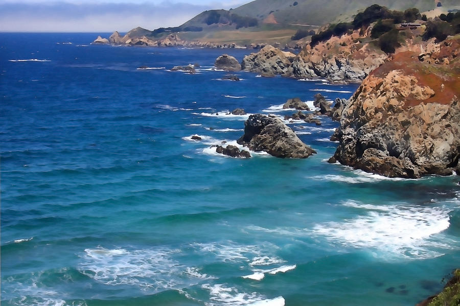Big Sur Panoramic Photograph by Art Block Collections