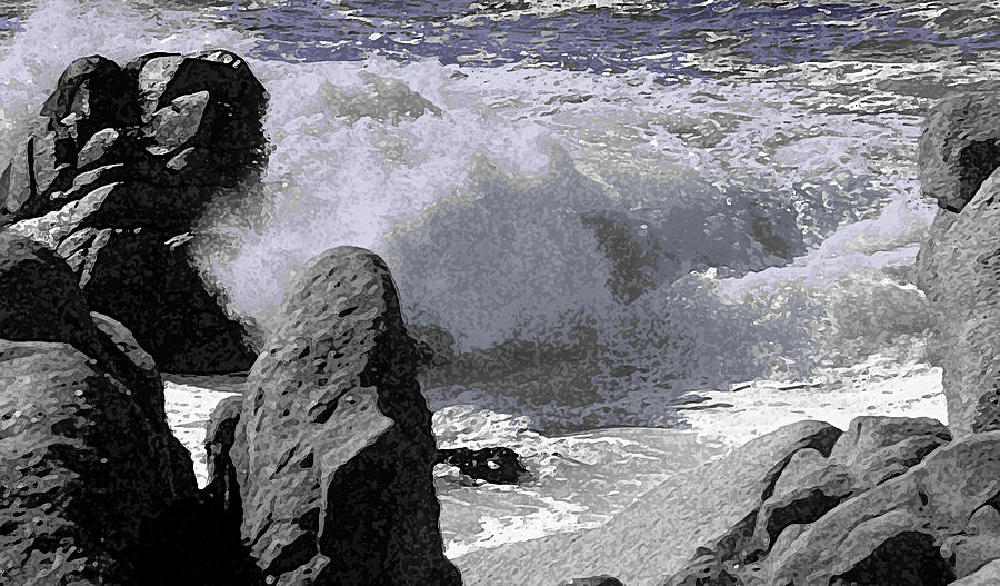 Crashing Waves Photograph - Big Sur by Steve Archbold