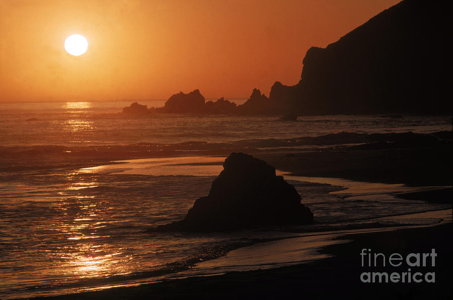 Sunset Photograph - Big Sur Sunset by Farrell Grehan