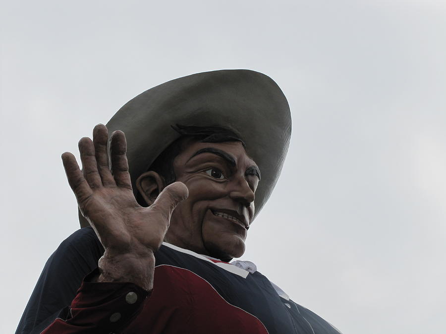 Big Tex Waves Bye Bye Before Burning To The Ground At The Texas State Fair Photograph by Shawn Hughes