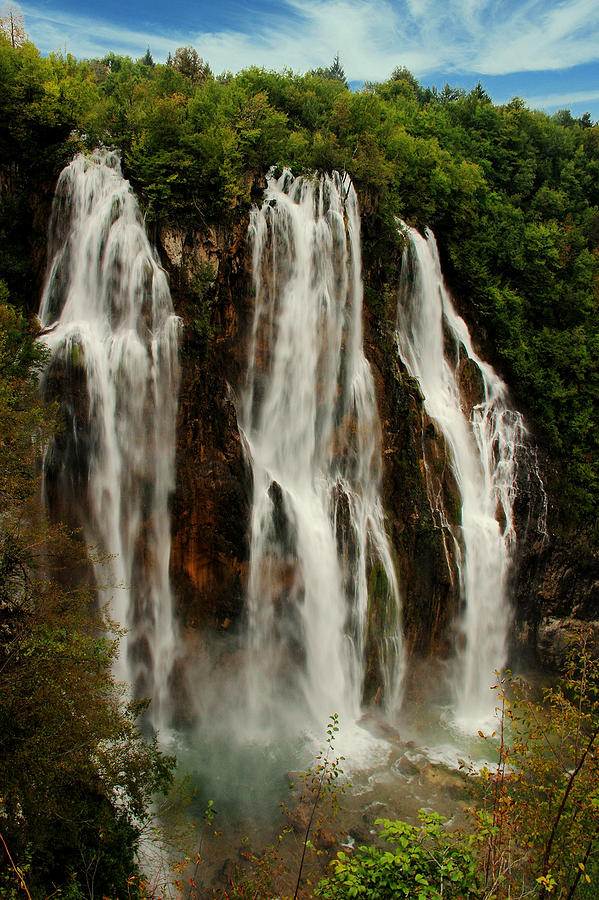 Nature Photograph - Big Water Fall Croatia by Humphrey Janga