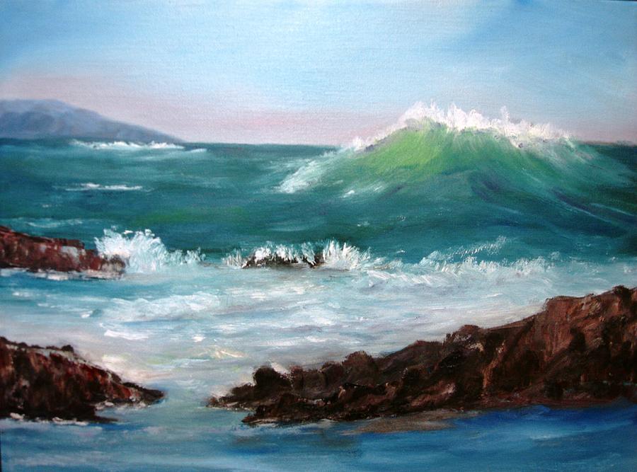 Big Wave Coming Painting by Larry Hamilton - Fine Art America