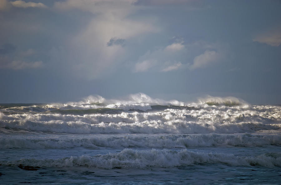 Big Waves Break Along The Oregon Coast Photograph by Robert L. Potts