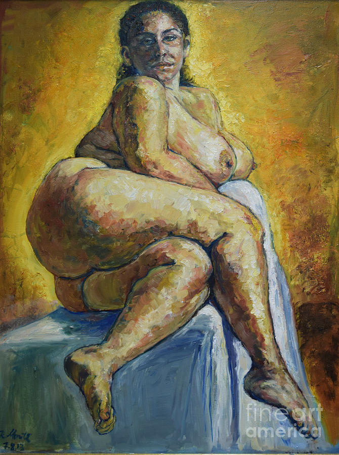Big Woman Painting by Raija Merila