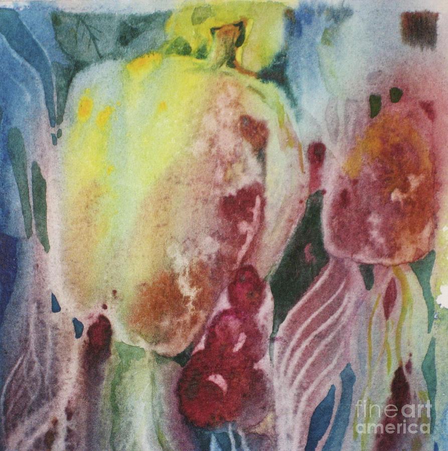 Big Yellow Apple Painting by Donna Acheson-Juillet