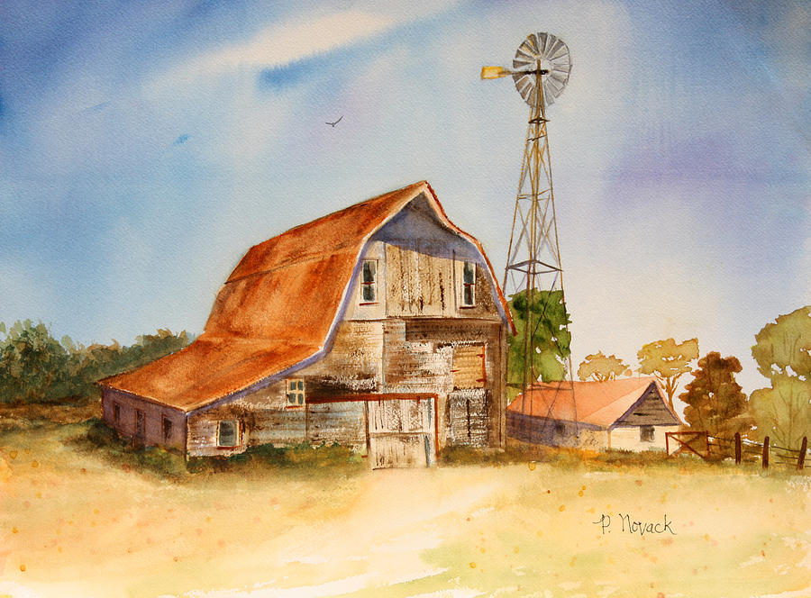 Bigelows Barn Painting by Patricia Novack